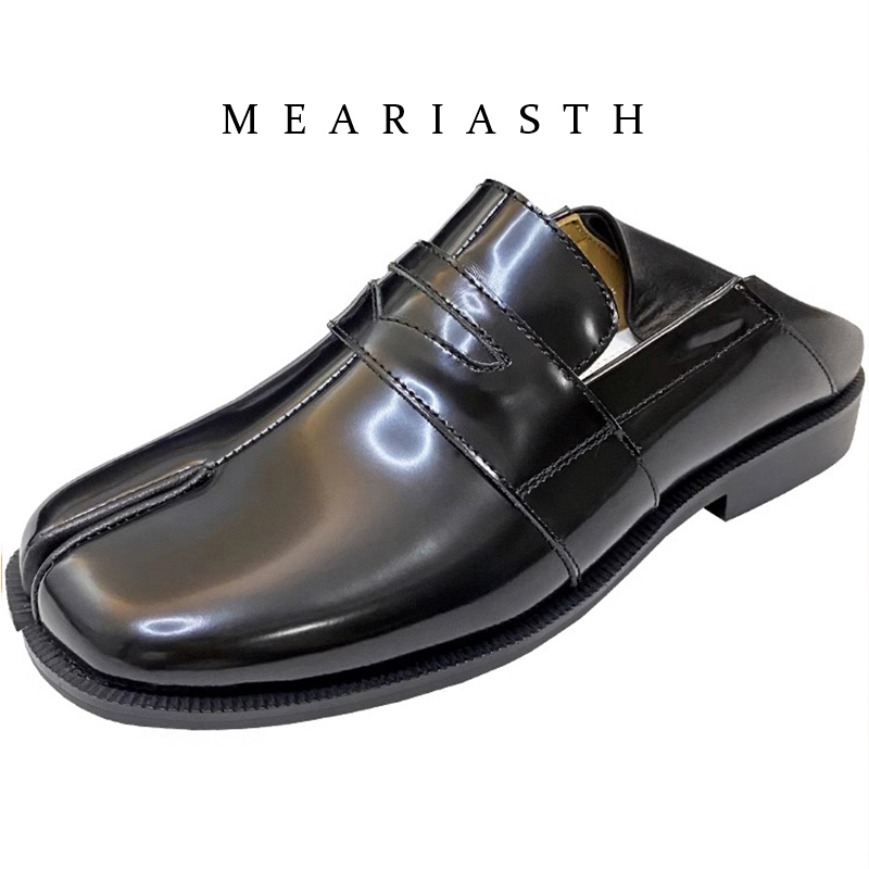 Women'S Shoes Wide Width - Scarpe Tabi Nere in Pelle Verniciata