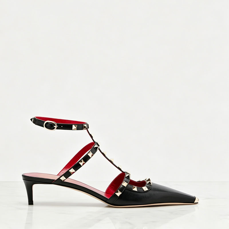 Square Toe Mule - Sandali da donna con tacco basso